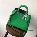 Dior Diorissimo Bag in Original Grainy Leather CD0678 green & silver-Tone Metal JH07482jW13