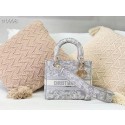 Imitation DIOR MEDIUM LADY D-LITE BAG Gray Toile de Jouy Reverse Embroidery M0565OR JH06688Yx32