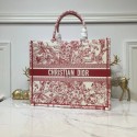 Knockoff DIOR BOOK TOTE BAG IN EMBROIDERED CANVAS C1286 Pink JH07195PF42