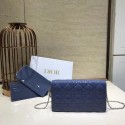 LADY DIOR CALFSKIN WALLET C9025A blue JH07000Nm15