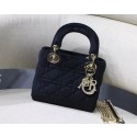 MINI LADY DIOR Velvet BAG M424 black JH07198yN38