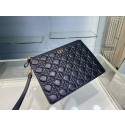 Replica AAAAA LARGE DIOR CARO DAILY POUCH Black Supple Cannage Calfskin S5086U JH06717Sy67
