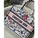 SMALL DIOR BOOK TOTE Multicolor Mille Fleurs Embroidery M1296ZW JH06823tQ92