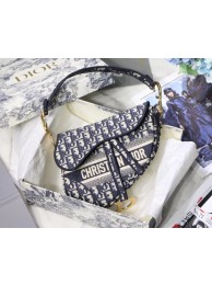 Dior SADDLE DENIM CANVAS BAG M928 denim blue JH07181pE71