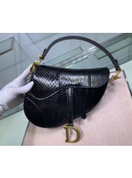 Dior SADDLE Snake skin tote C9046 black JH07041Ye63