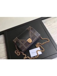 Fake 1:1 Dior CANNAGE Original sheepskin Leather mini Shoulder Bag 3709 black JH07634kU97