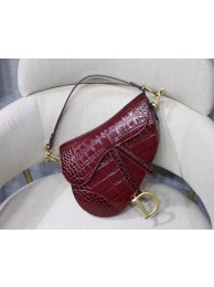 Fake 1:1 Dior SADDLE SOFT CALFSKIN BAG C9045 Burgundy JH07044kU97