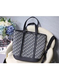 Fake 1:1 DIOR TOTE BAG IN EMBROIDERED CANVAS C1333 black JH07158pg57