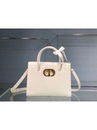 Imitation Luxury DIOR LARGE ST HONORE TOTE Grained Calfskin M9306UBAE WHITE JH06839VD53