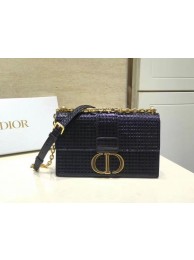 Knockoff Dior 30 MONTAIGNE SMOOTH CALFSKIN FLAP BAG C9230 black JH07039nE34